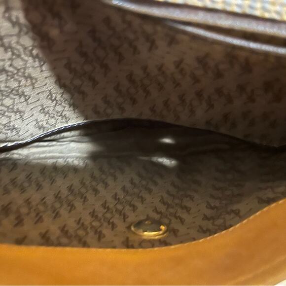 Authentic YSL Yves Saint Laurent Vintage Triangle Logo Brown Crossbody Bag - Picture 5 of 5